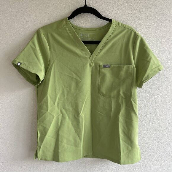 Figs Technical Collection Scrubs Short Sleeve Top Women’s Small Matcha Green - Picture 2 of 8